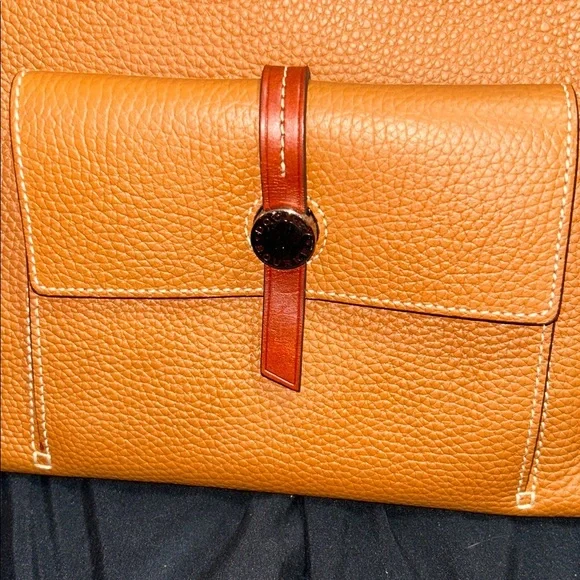 Dooney & Bourke Large Cambridge Brown‎ Pebbled Leather Hobo Shoulder NWOT $329 - Picture 3 of 11